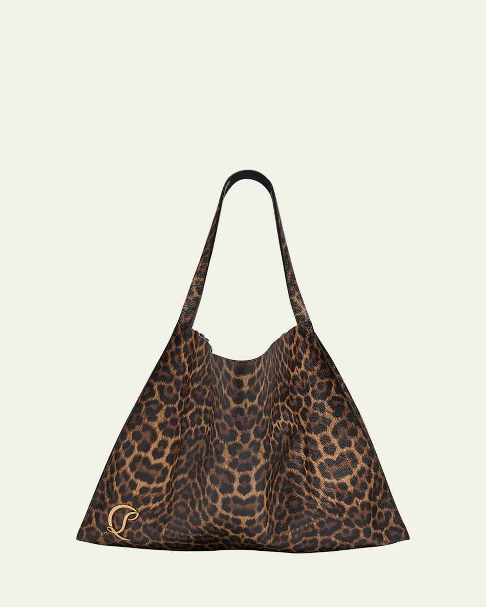 Le 54 Leopard-Print Leather Tote Bag